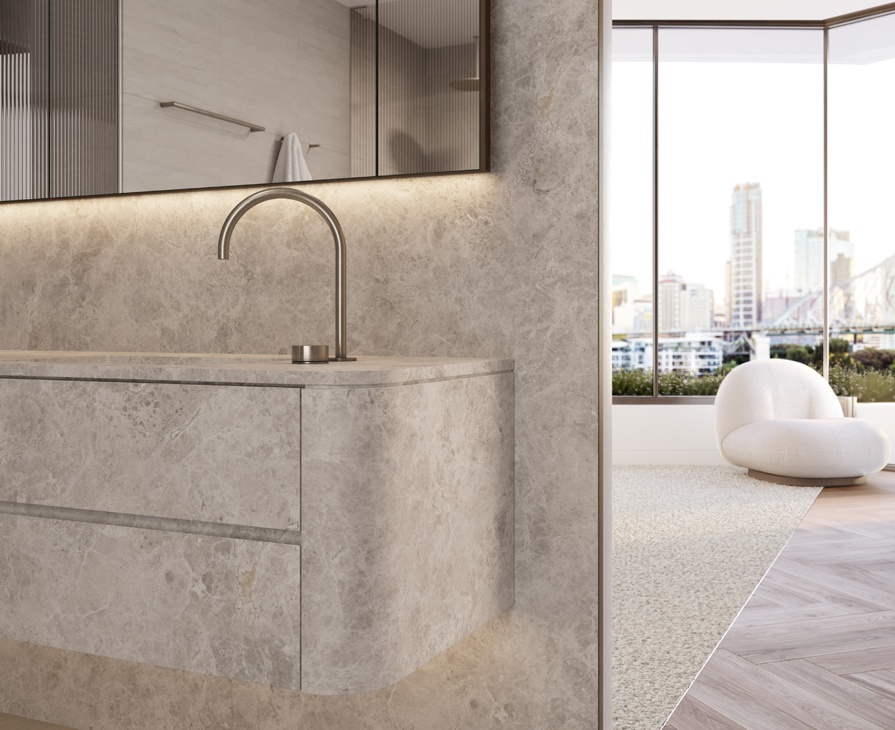 布里斯班河畔的扇贝形住宅 · Moray House 的精致设计丨澳大利亚布里斯班丨Bureau Proberts-51