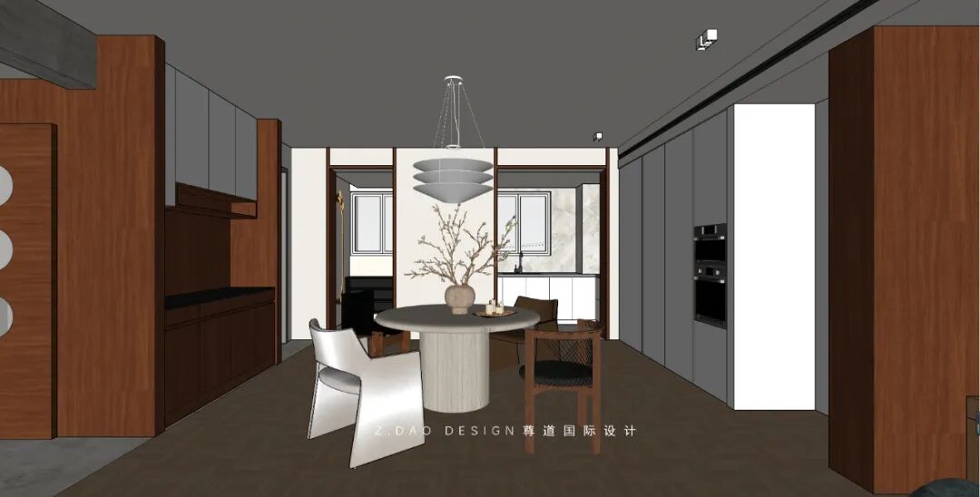 尊道新作|合肥『中央公园岚庭』中古风大平层设计，时光沉淀可持续松弛的家~-83