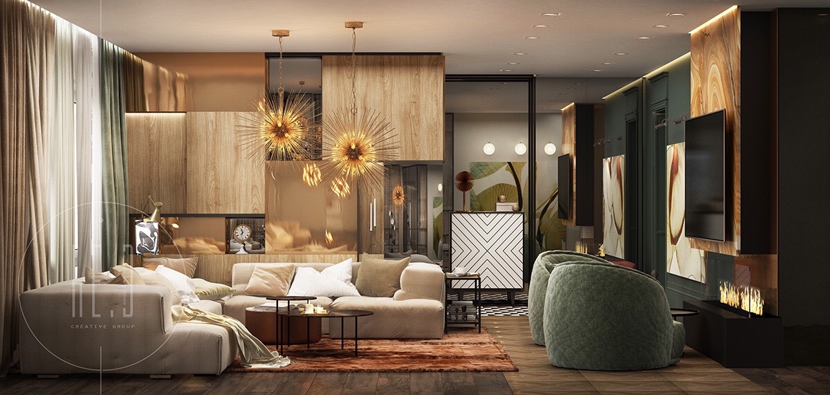 红+黄+绿 三色构造优雅复古家居 | he.D group-14