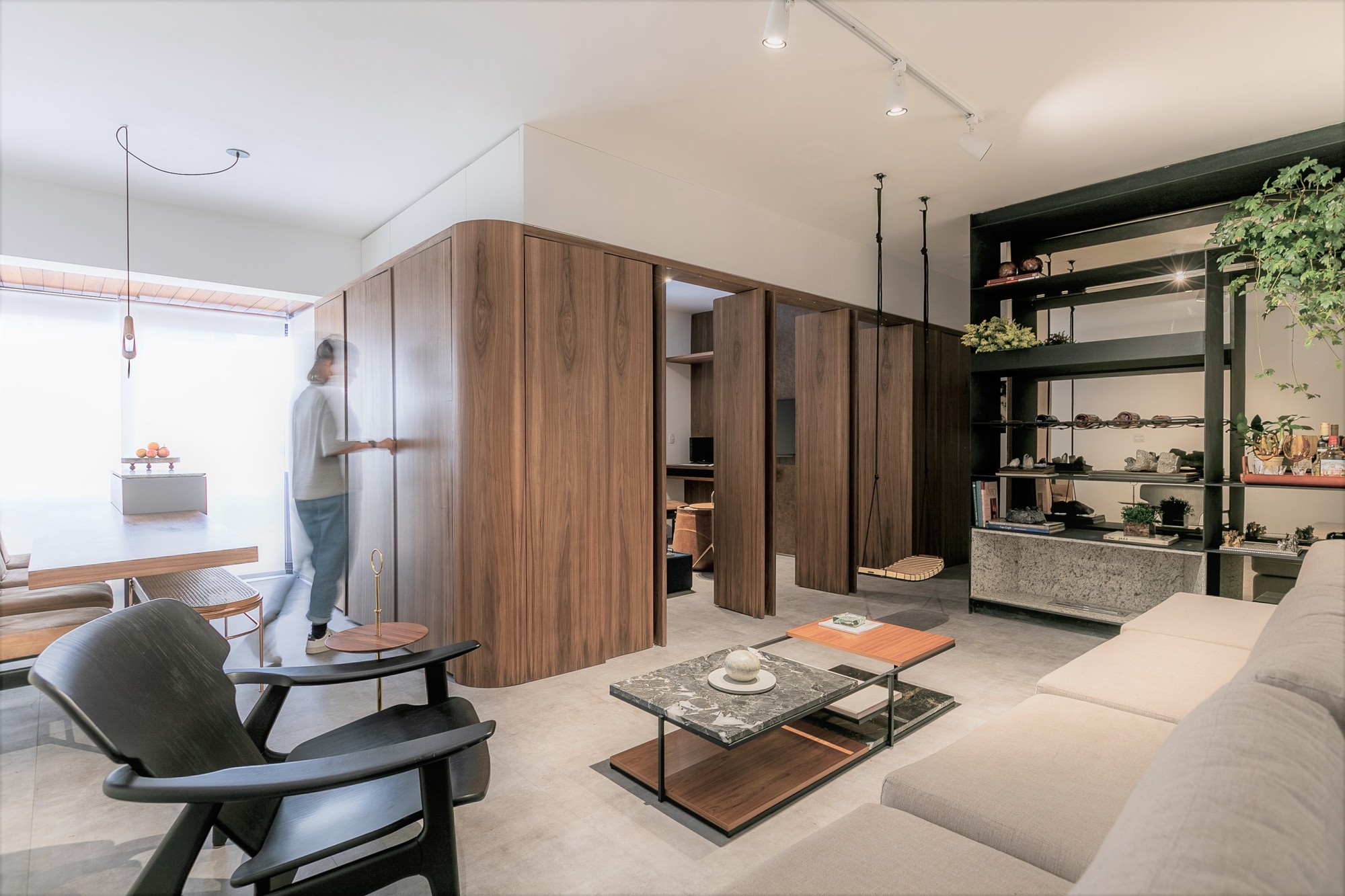 曲线木构空间，打造多变功能 65 平米别墅-20