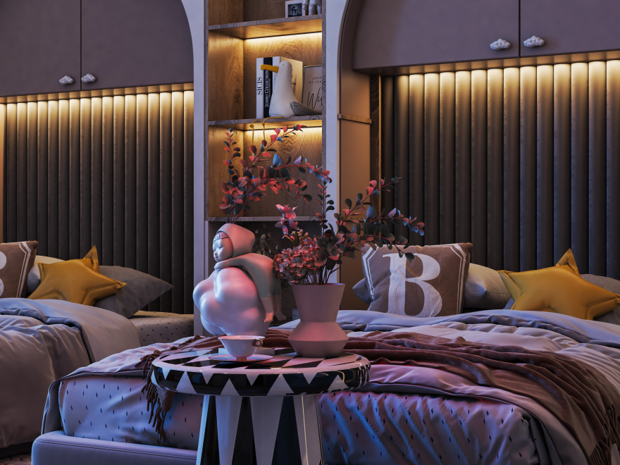 女孩房室内设计丨KT_DESIGN STUDIO-14