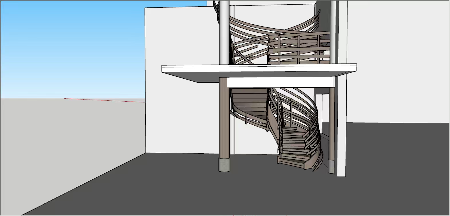 异形楼梯设计 建模  效果展示-2