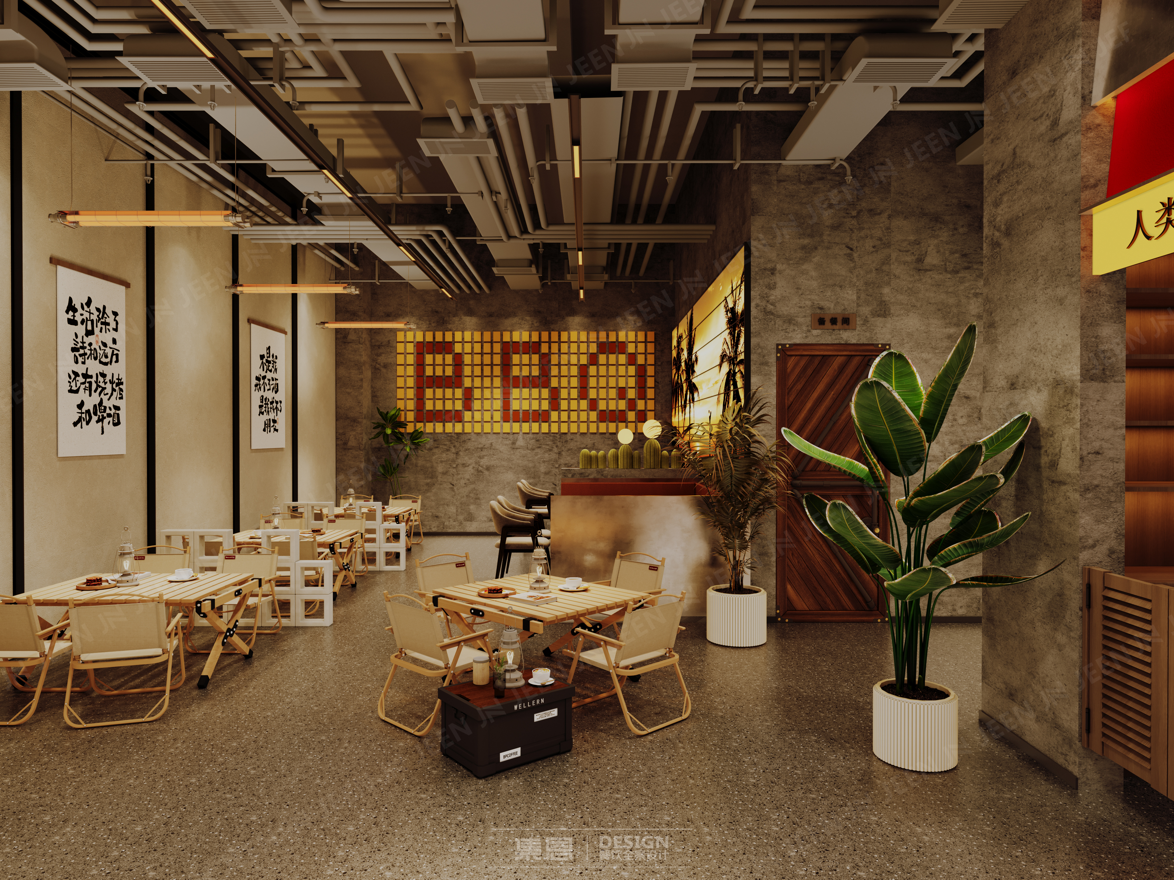 羊庄淄博烧烤丨中国郑州丨集恩餐饮全案设计-7