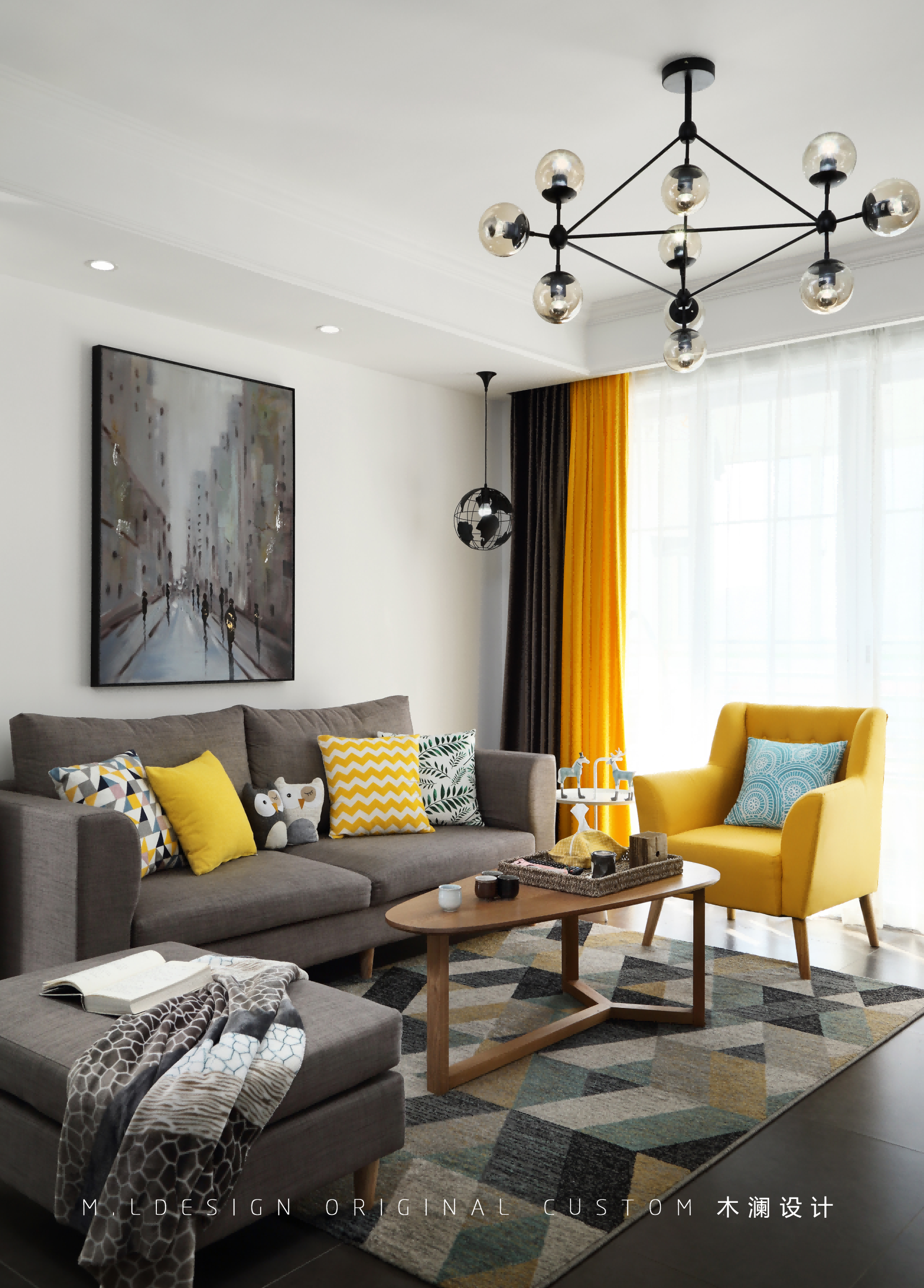 130㎡北欧风三口之家-12