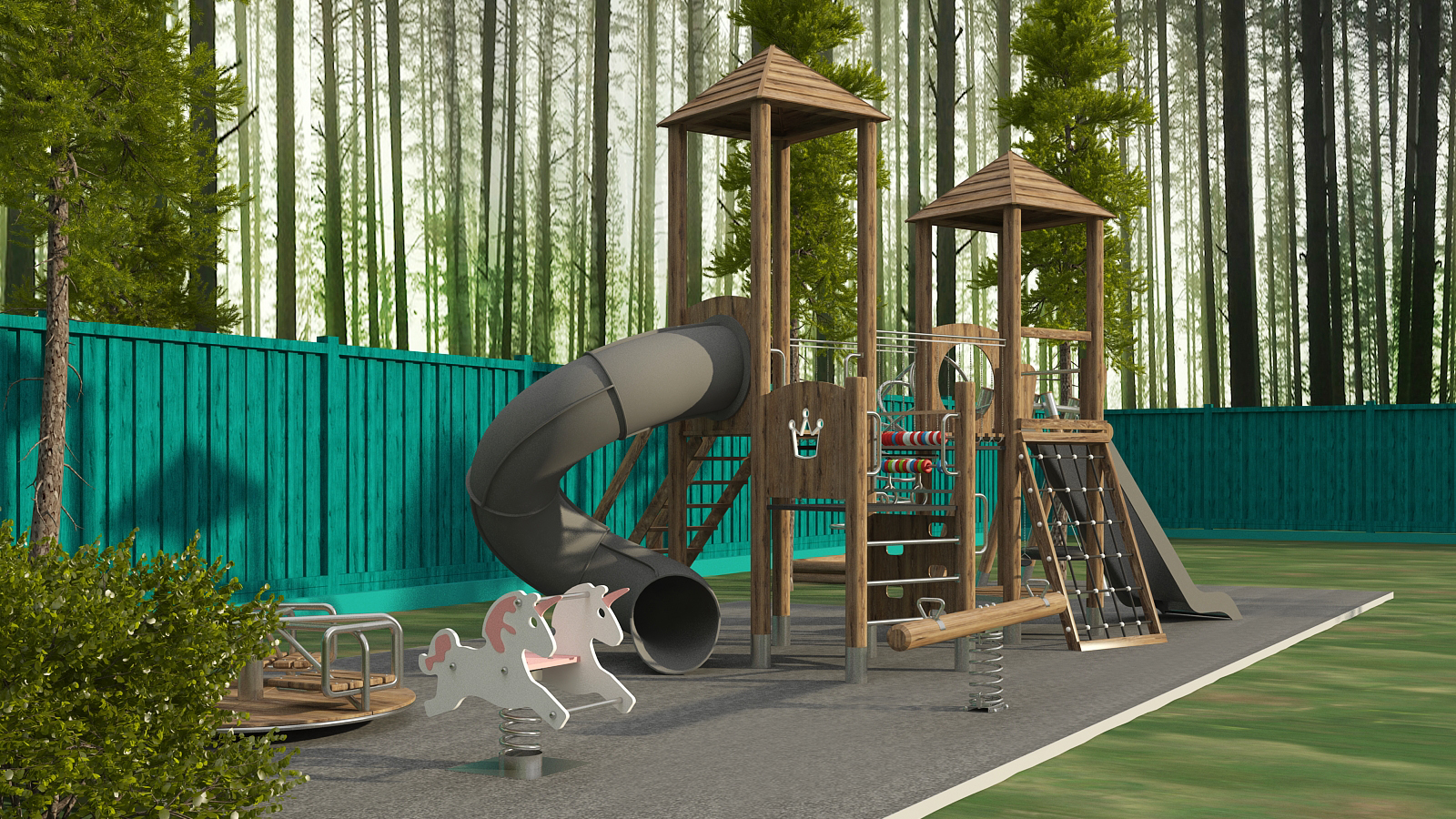 Gazebo and playground in Moscow-3