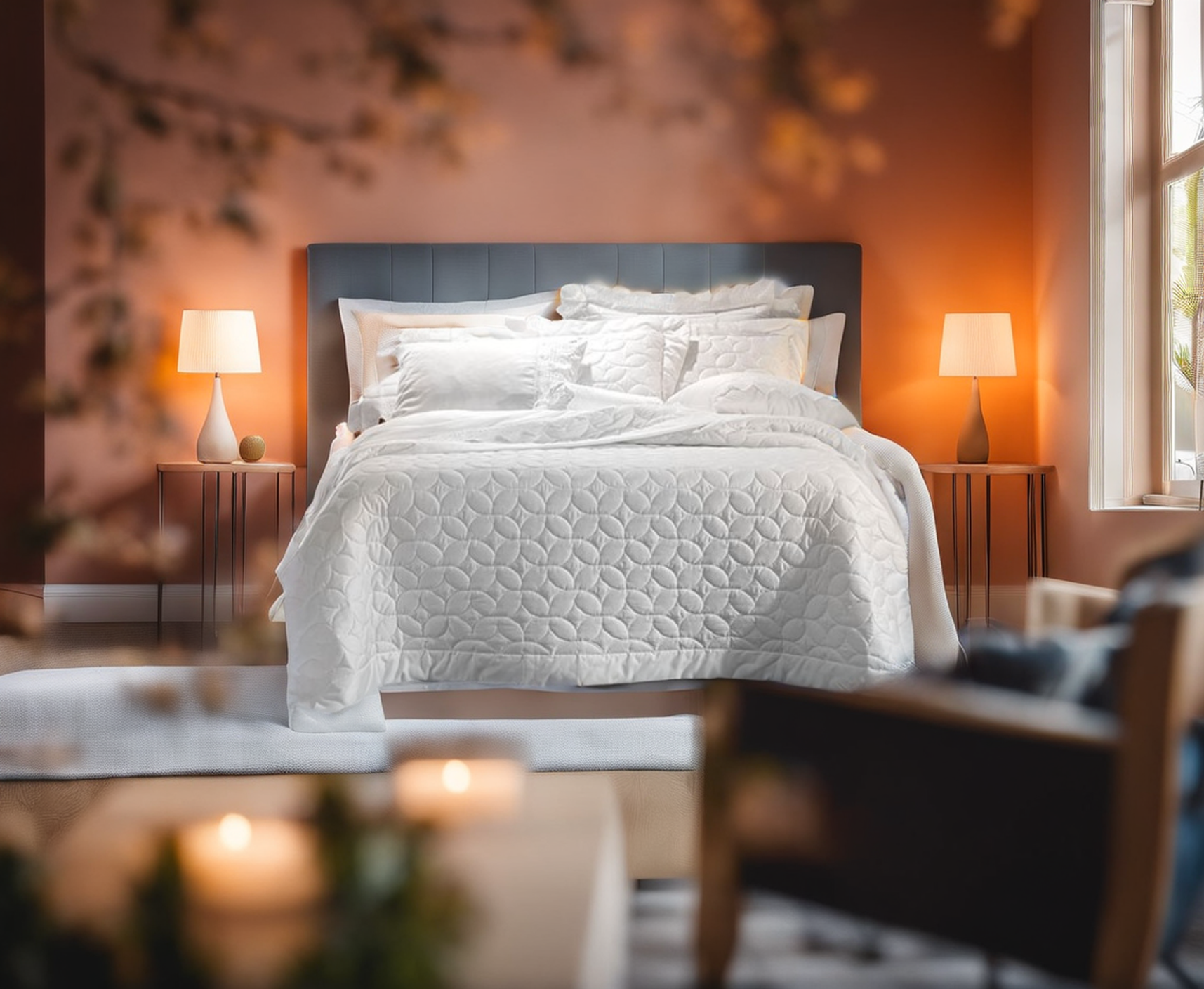 Altenburg 床品套装在不同卧室设计中的应用丨使用人工智能创建-5