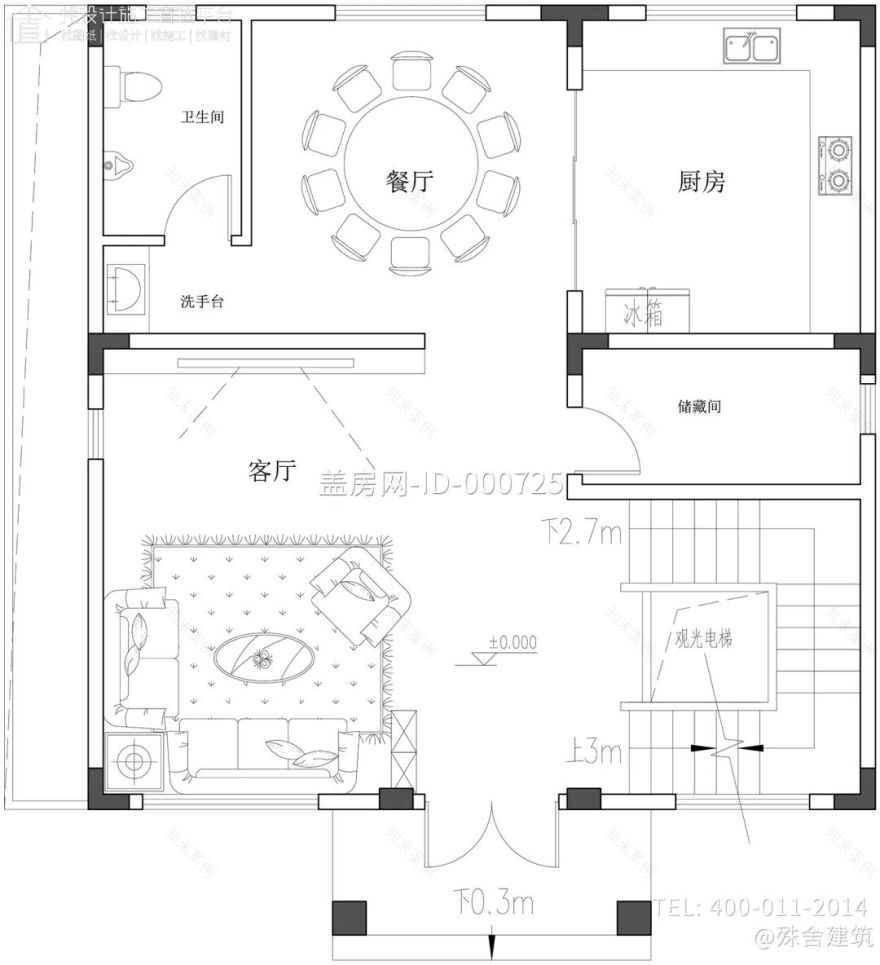 【设计师案例】土建参考造价92万,面宽9.6m×进深9.4m广东湛江四层欧式别墅-19