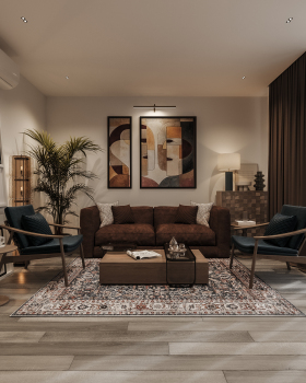 温馨客厅设计丨埃及丨RAFEEF EL GHAZOLY