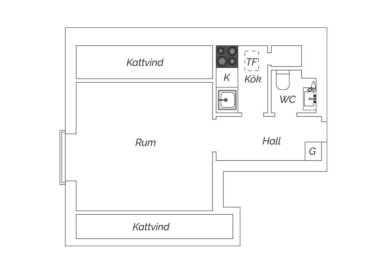28m²瑞典顶楼小户型，自然风格打造温馨舒适空间-1