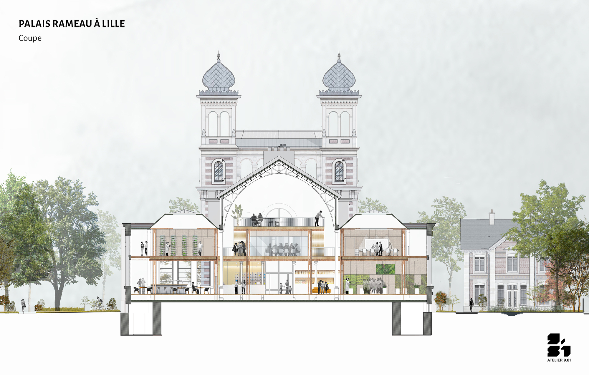 Palais Rameau 修复项目丨法国里尔丨Atelier 9.81-24