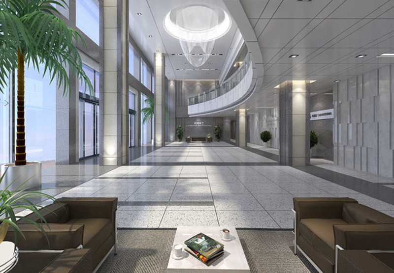 办公楼大厅 写字楼大厅设计案例效果图2-10