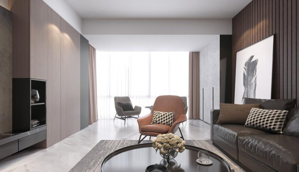 半日·现代简约,无主光源设计,个性斜顶,空间质感饱满-7