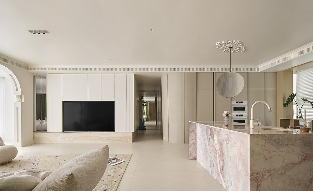 极简奶油风,多巴胺配色,治愈系的家丨無一內建筑设计,成都宏福樘设计-22