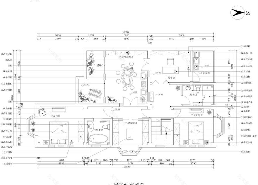 
欧式法式新中式别墅设计作品王文泉120 -4