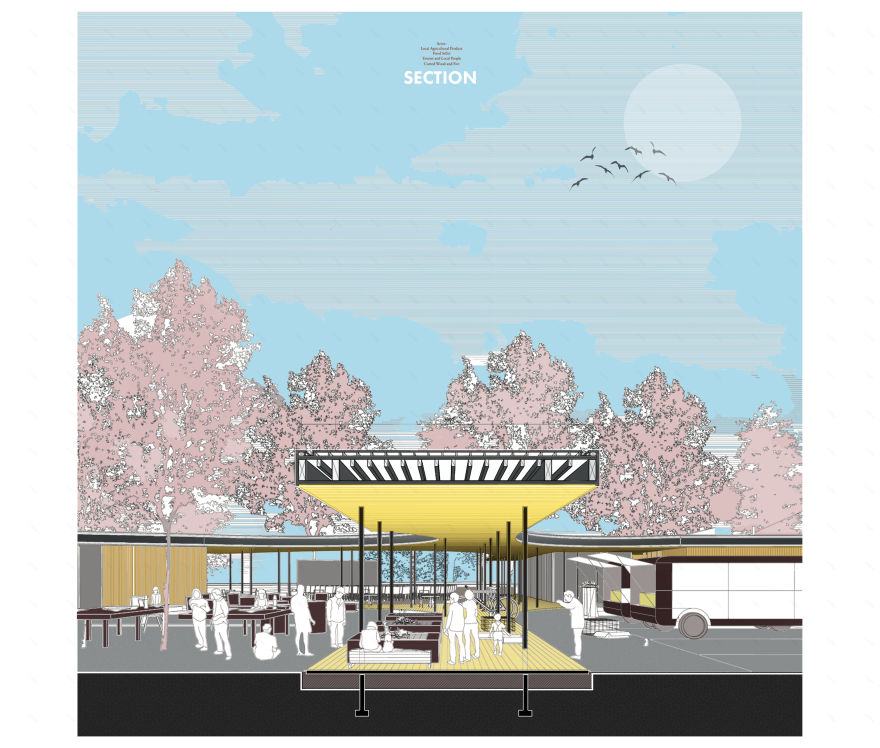 用色调表达意图的建筑剖面图项目-11