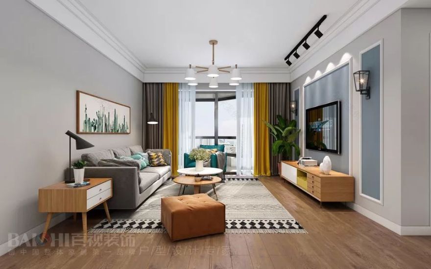 百视设计案例 | 荣盛华府中式/北欧风格的家-57