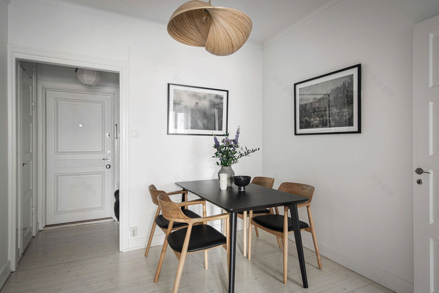 斯德哥尔摩 44 平米全白空间现代公寓设计-10