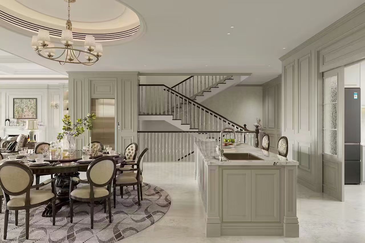 美式别墅【效果表现】丨橘鹿品牌全案设计-24