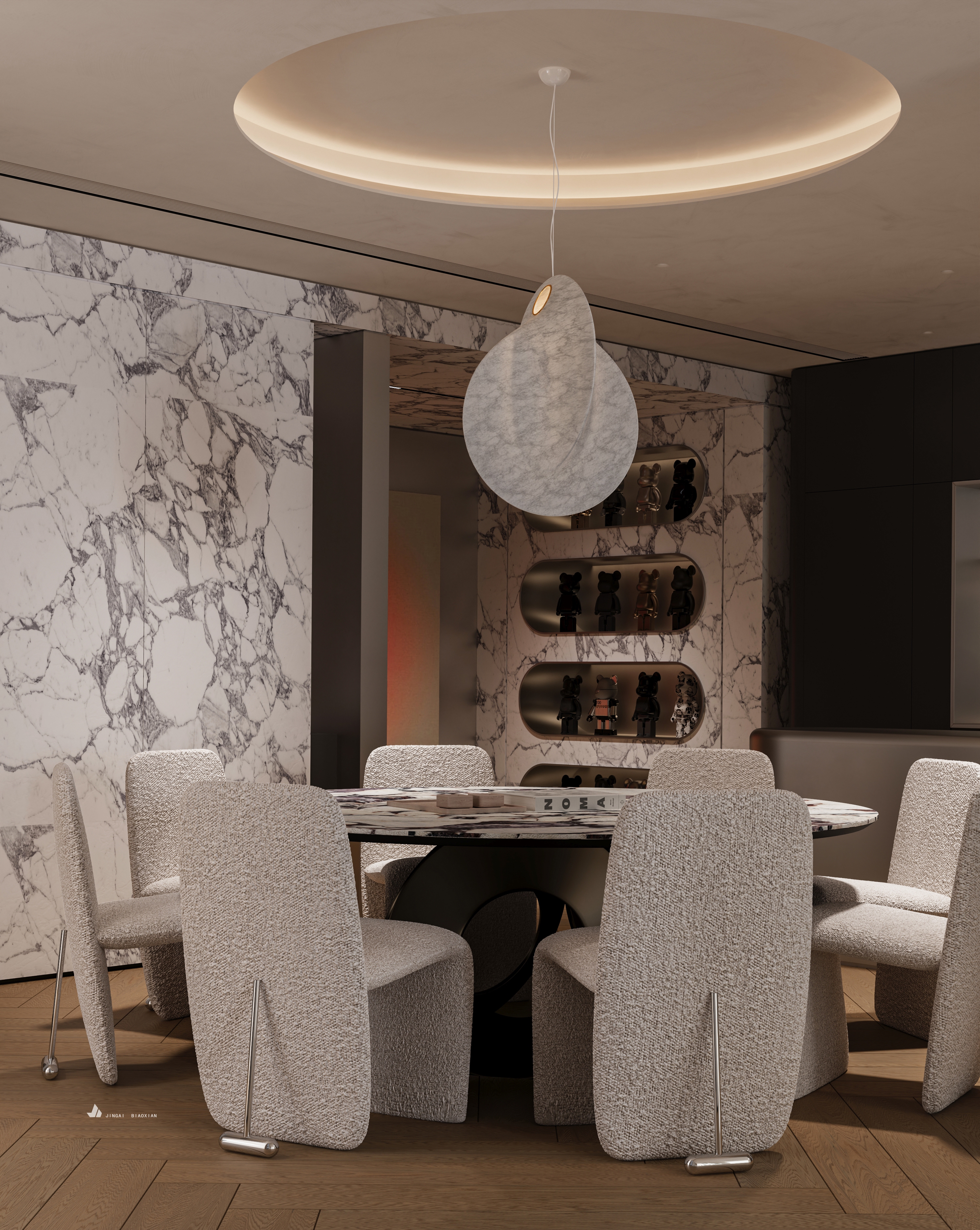 现代轻奢挑空别墅-19