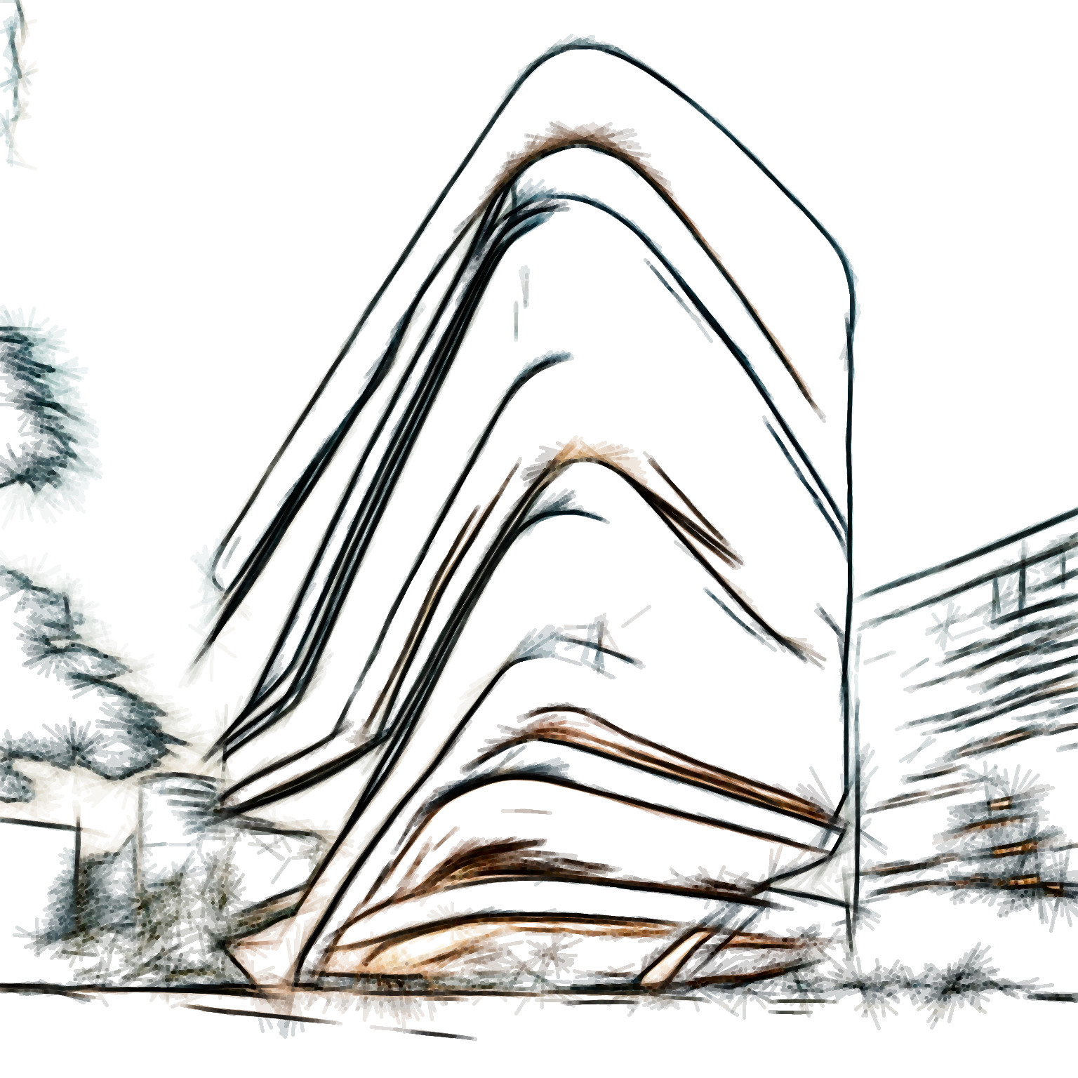 建筑草图丨Bozelos Panagiotis-4