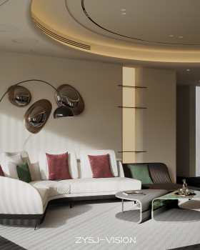 轻奢客餐厅效果图