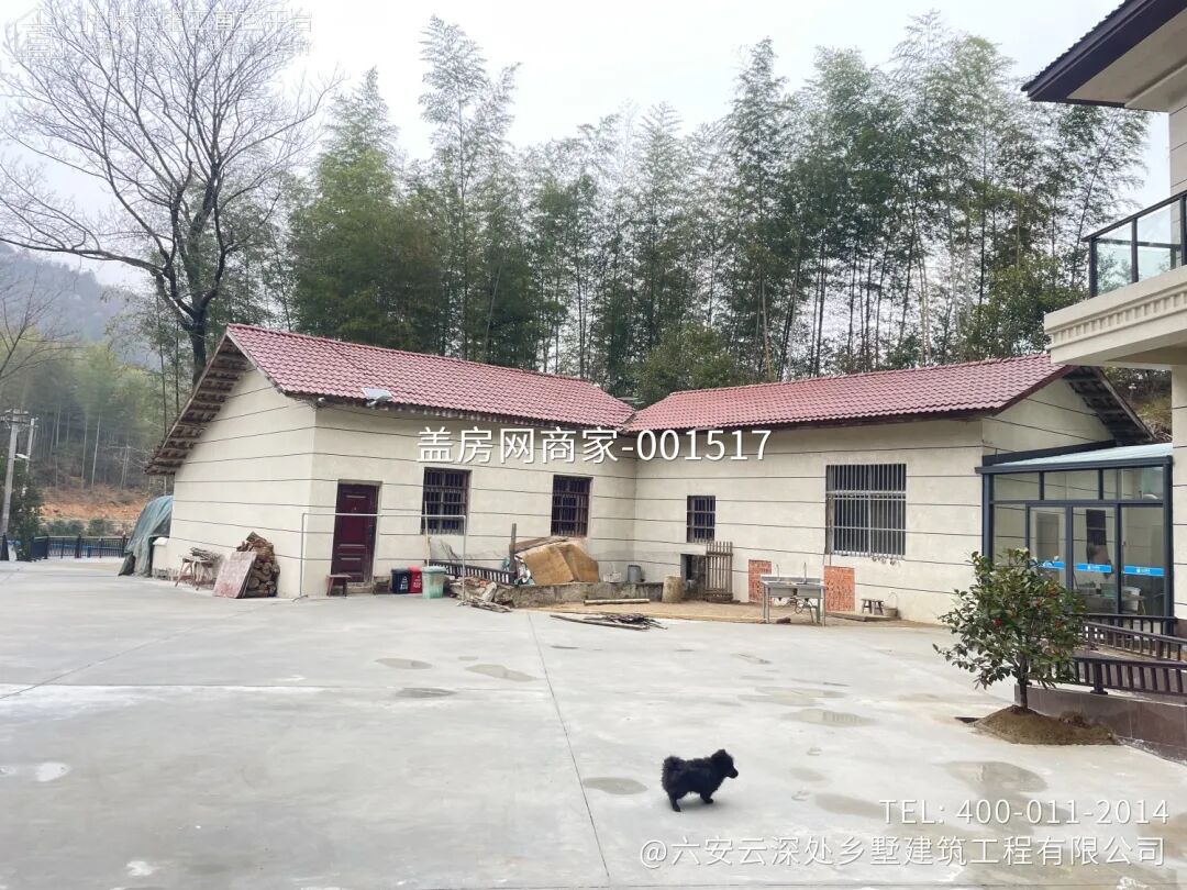 【施工队案例】安徽省六安市霍山县三层新中式别墅施工-12