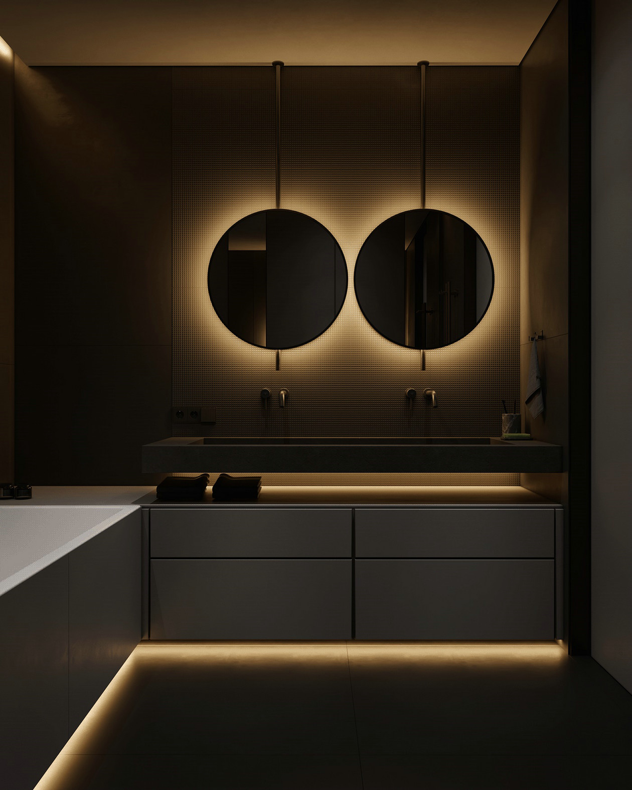 黑色系复试公寓设计 一种极致的高级感！-18