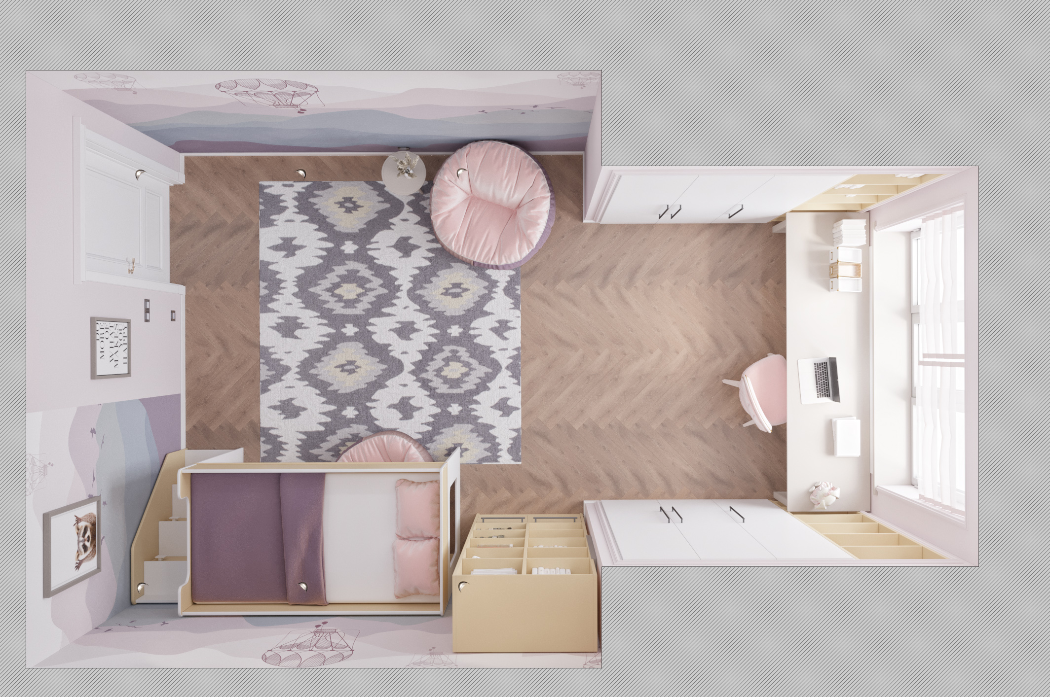 design project of a children's room for a girl-10