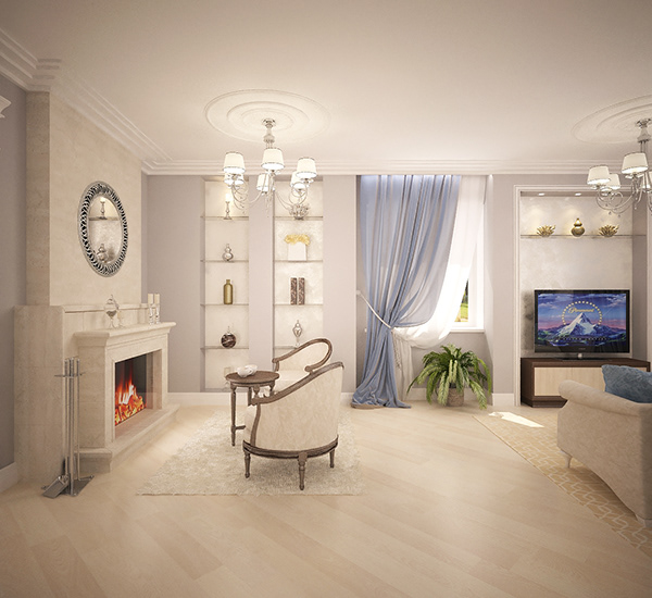 蓝色调住宅丨俄罗斯-4