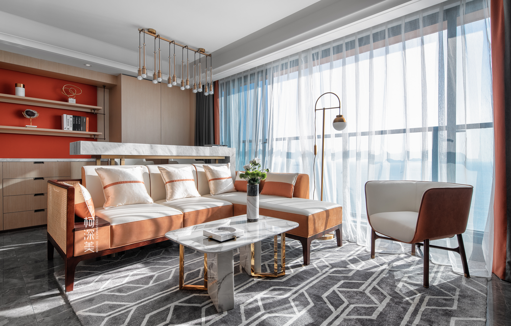 双月湾度假屋 · 现代简约,融入夕阳橙与海洋蓝的活力空间丨中国惠州丨柯深美（深圳）室内设计有限公司-22