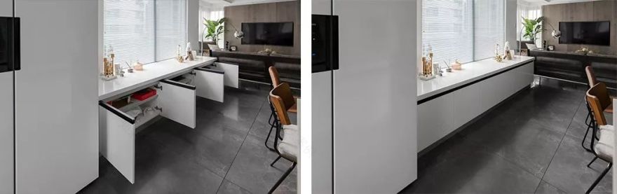 130 平混搭风家居,开放式厨房++ 隐形门的神仙组合-56