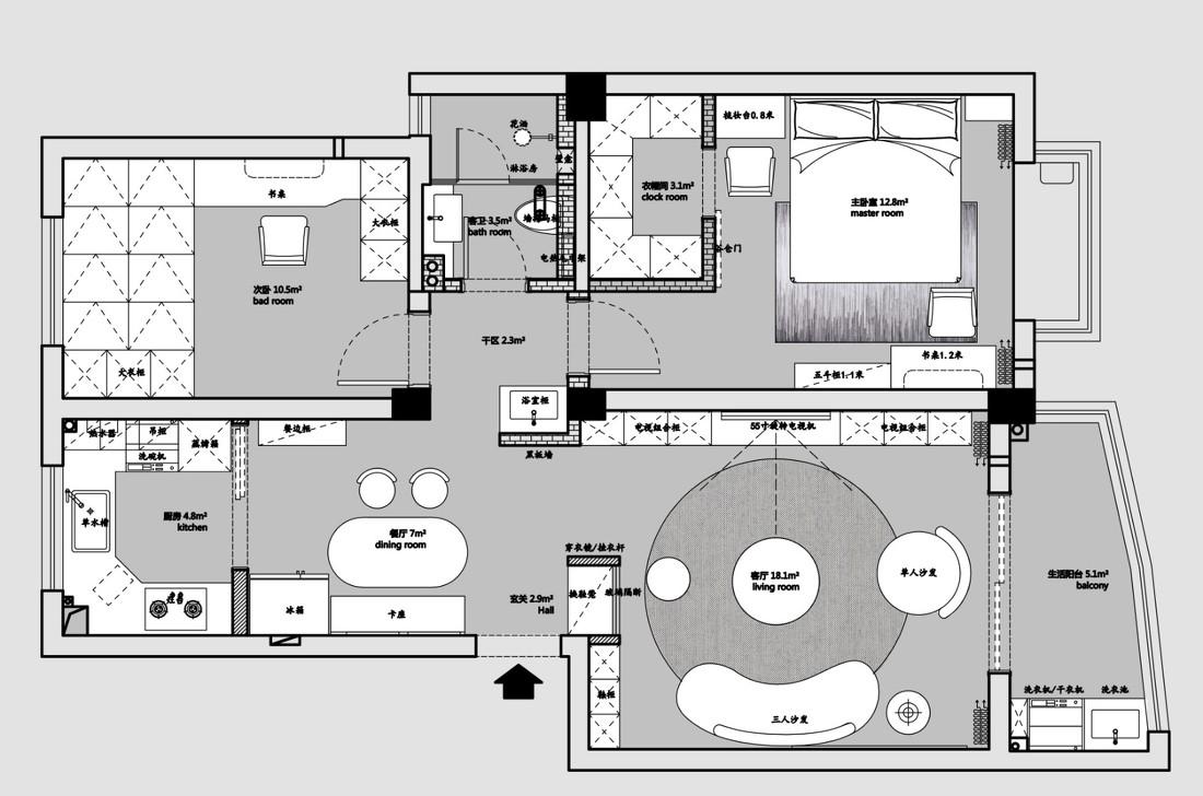 85 平米老破小翻身高颜值空间,设计师妙手回春-48