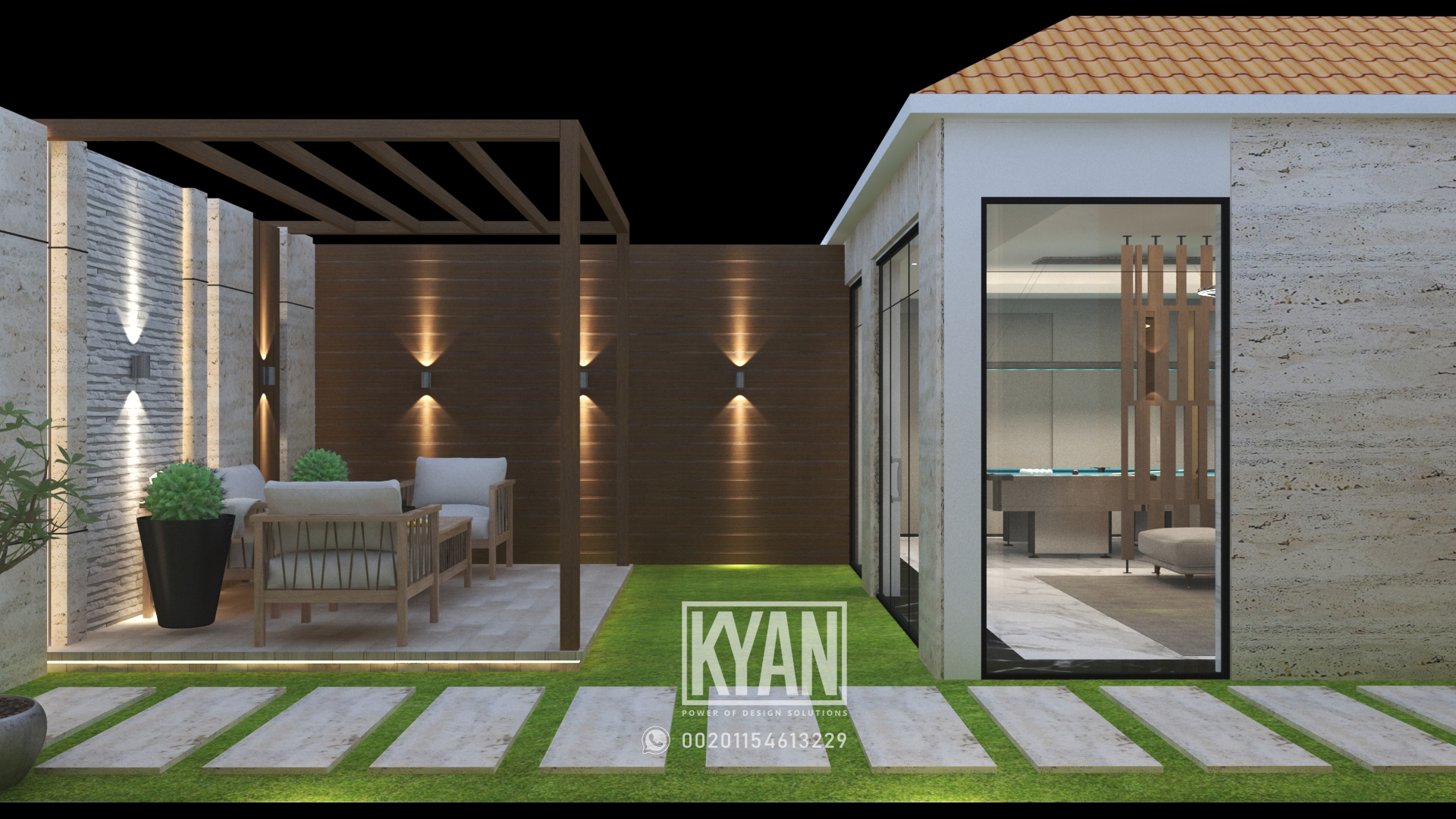 屋顶 majlis 和花园-12