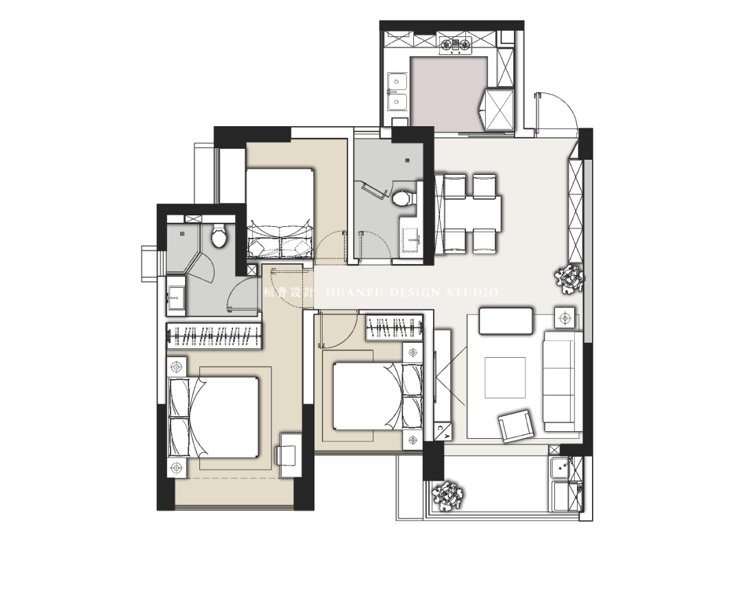 混搭风实力耐看,89㎡不被风格定义的家-15