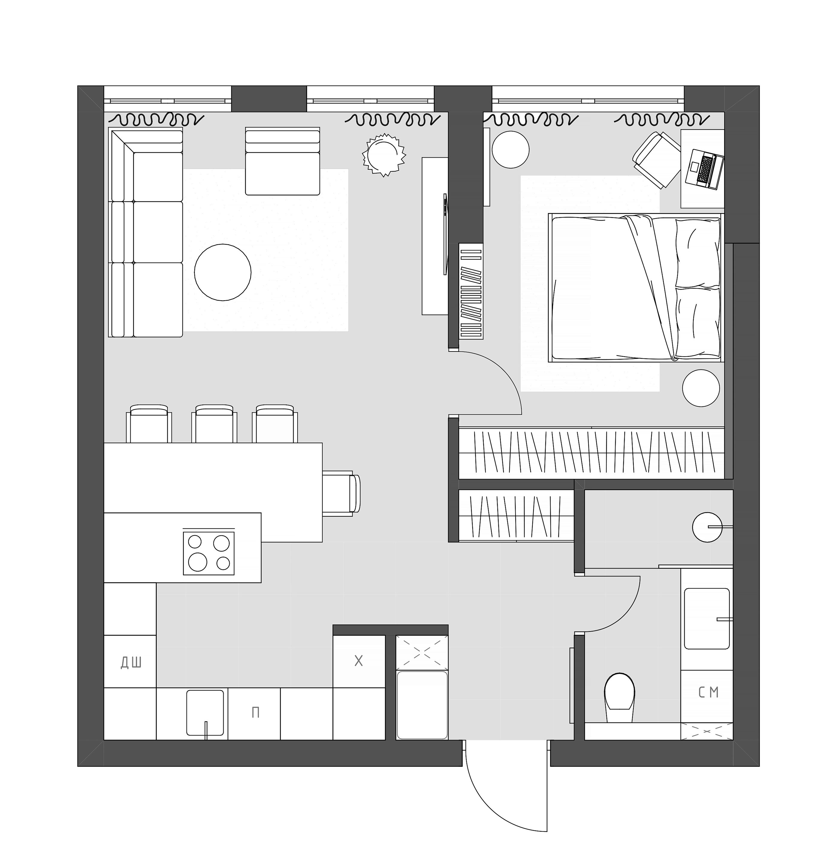 50㎡小空间公寓设计 超舒适-16