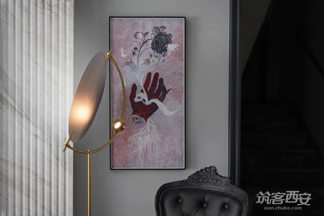 极致黑韵,红杉·陈醉打造西安 360㎡顶跃艺术宅-143