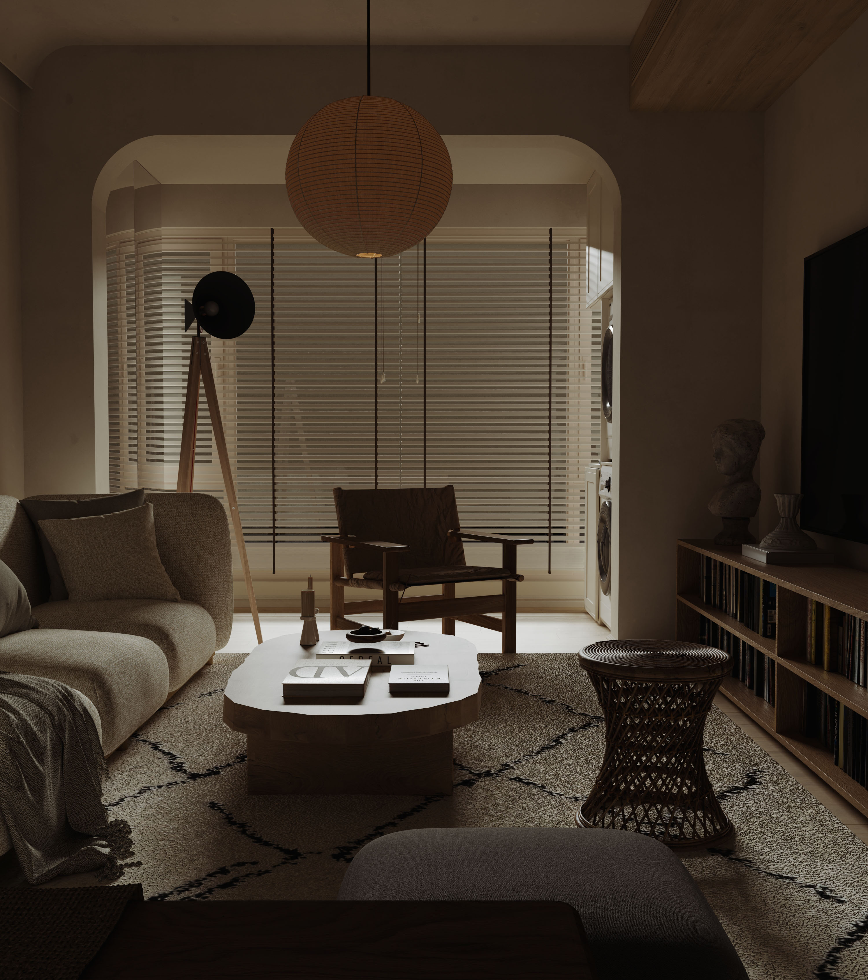 北欧原木风效果图表现-1