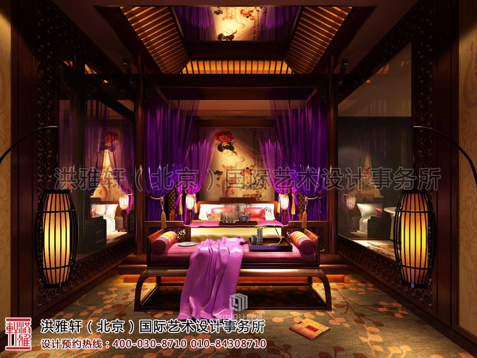 休闲会所古典中式装修 迷离深邃的汉唐古韵-27