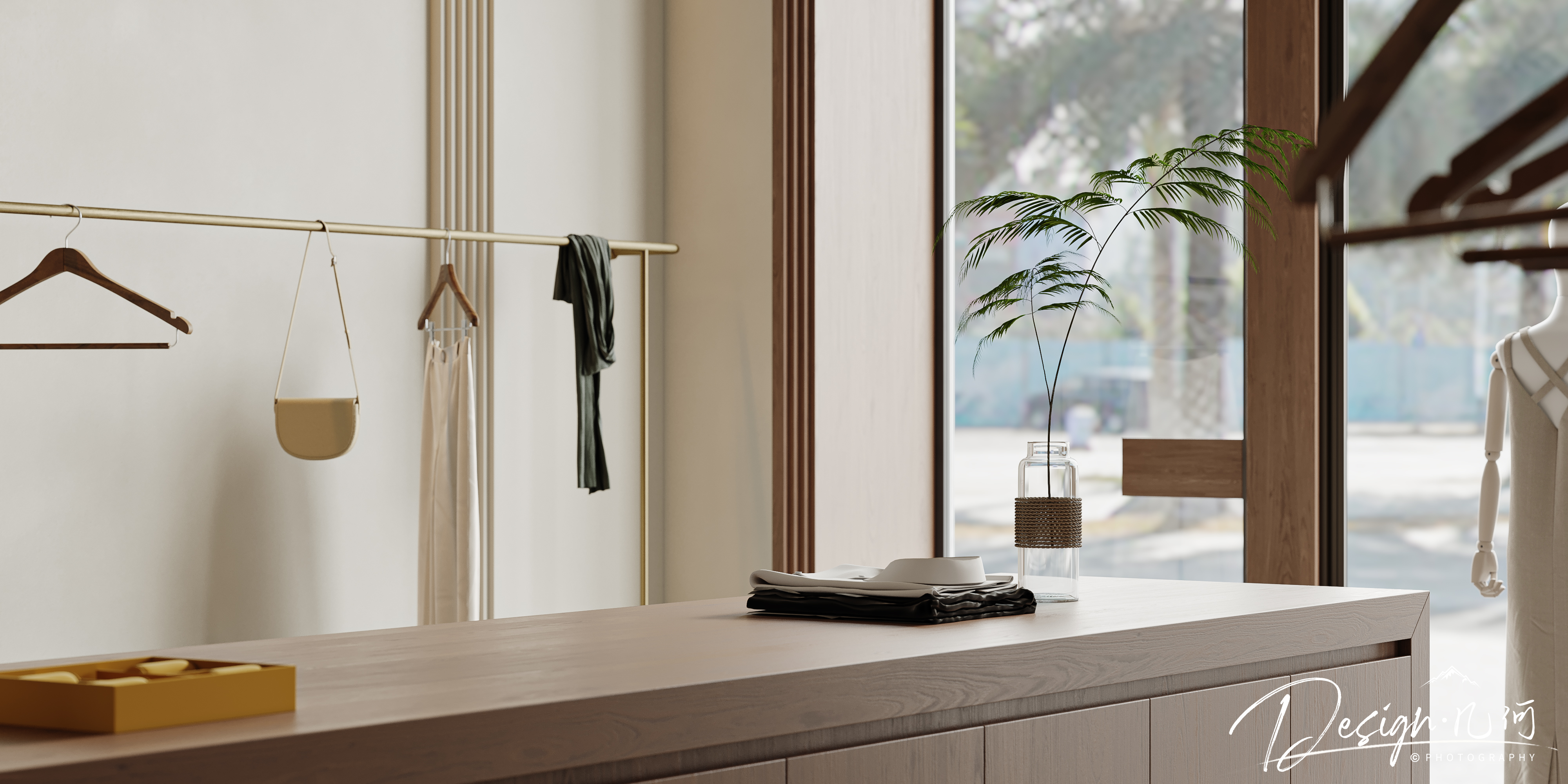 几何空间视觉表现 | 玛奇朵侘寂风服装店-7