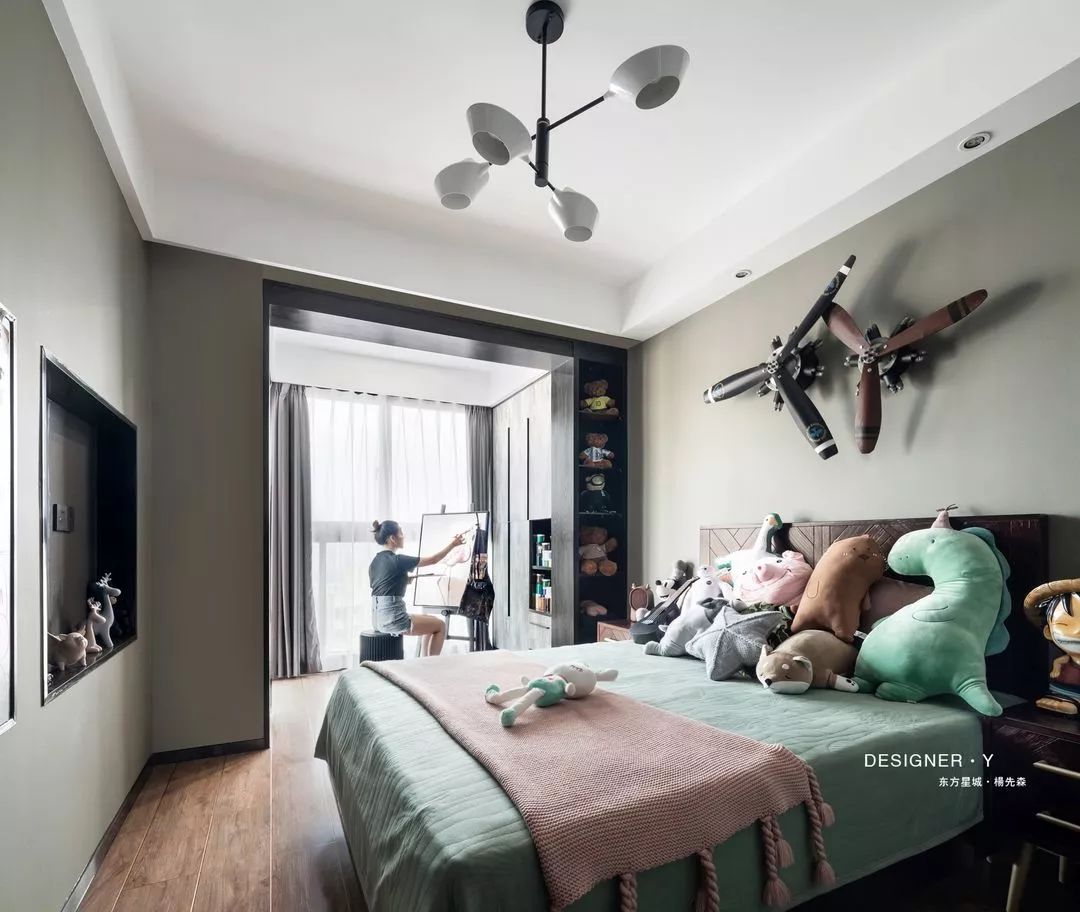 黑白灰 胡桃木低奢住宅  杨环信-25