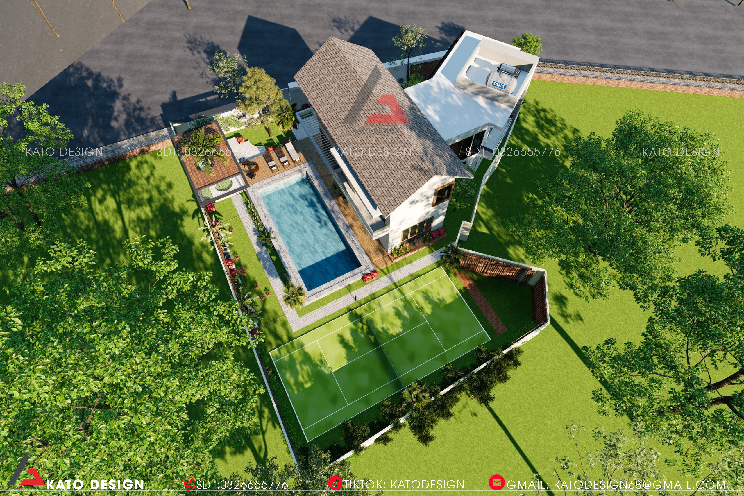 别墅庭院2层独栋住宅丨KATO设计-6