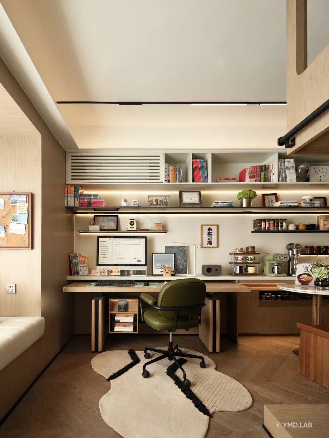 《学霸养成基地39㎡》孩子放学后从作业辅导到深夜食堂的不焦虑公寓丨上海岳蒙空间设计-7