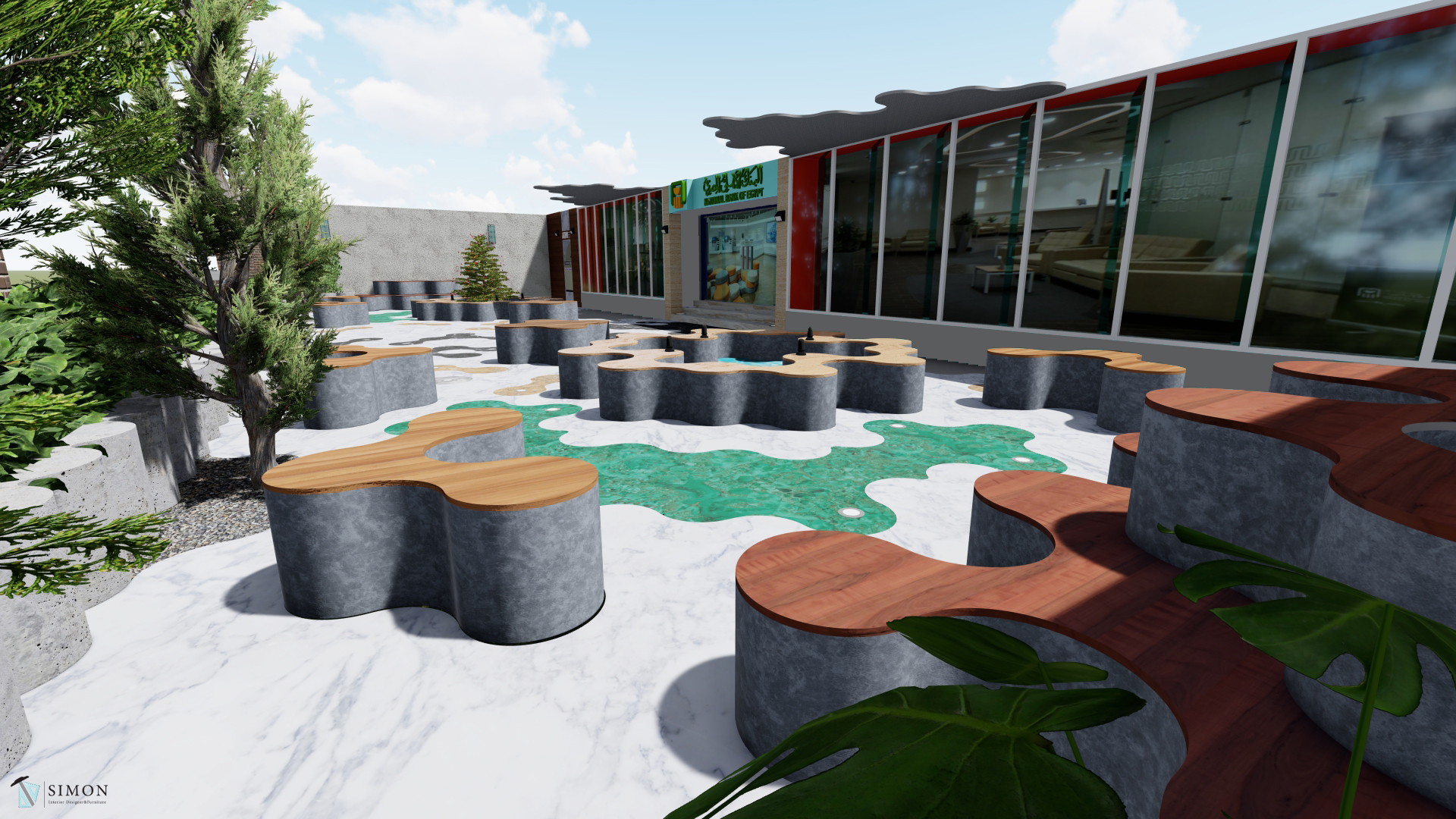 Landscape Design for Waiting area for NBE Bank-6