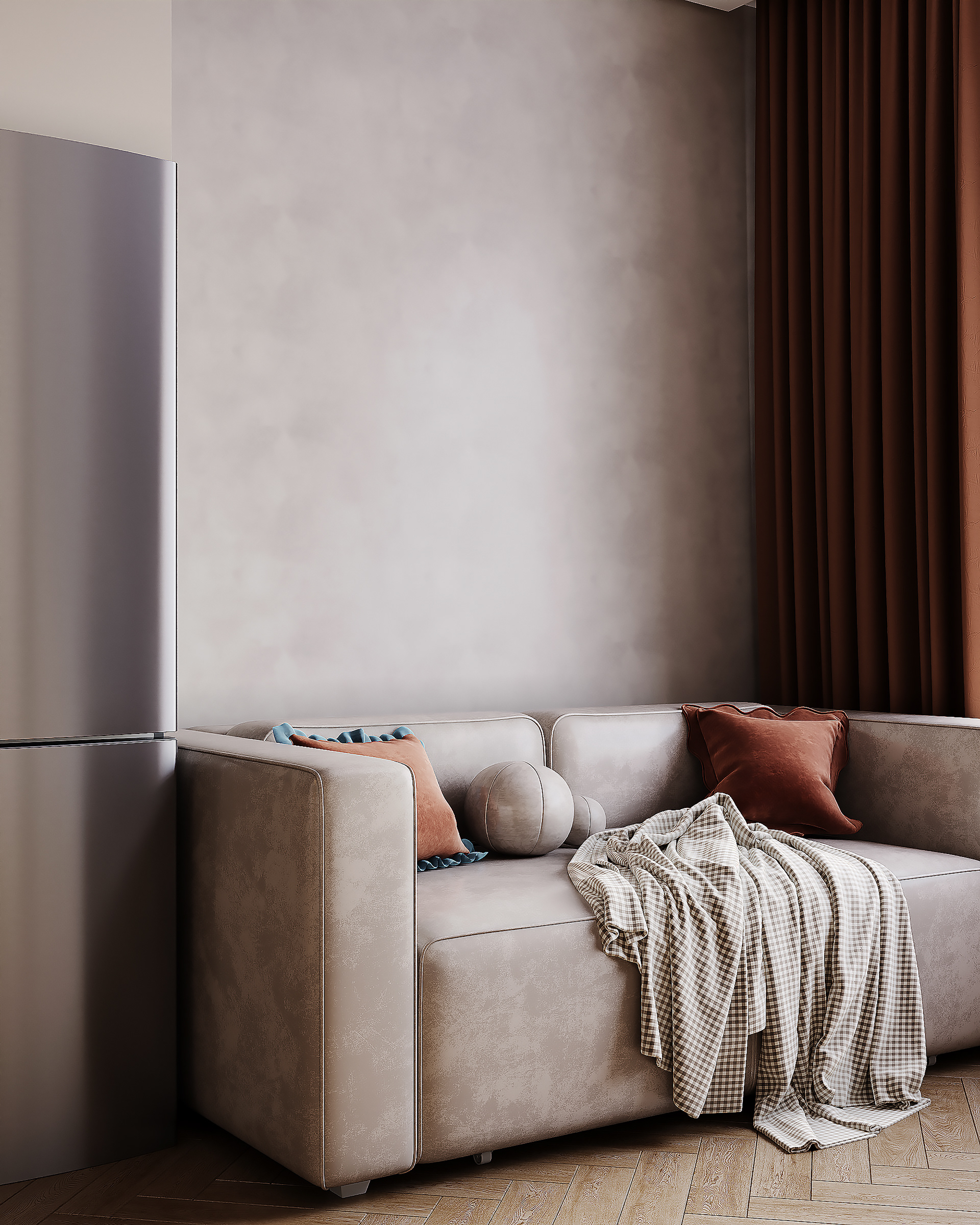 温馨暖色调舒适公寓丨Anastasia Ponomarenko-8