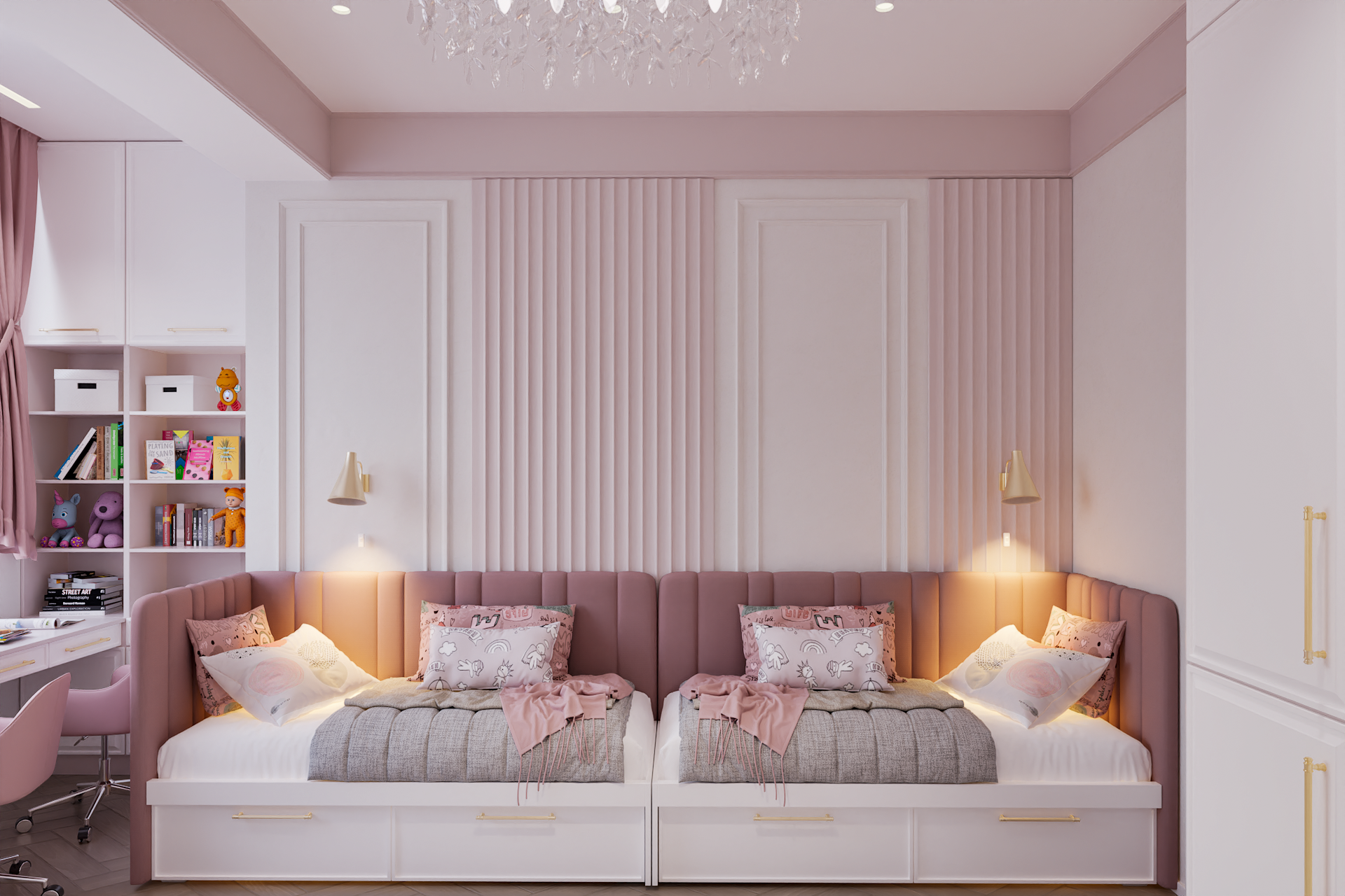 Bedroom for three girls-0