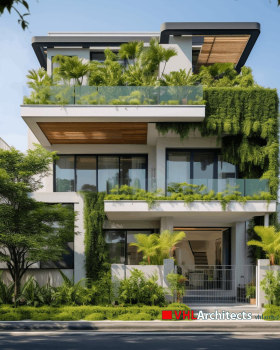 Luxury villa garden by VHLArchitects