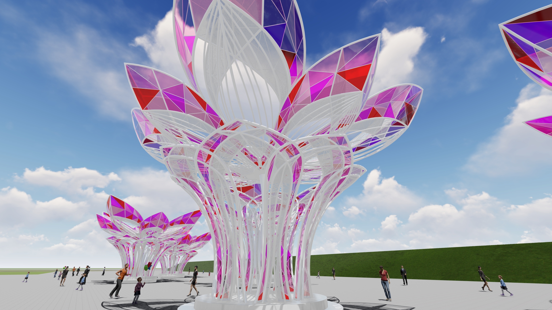 橙彩凝香赣州信丰花园湾广场主题雕塑丨中国赣州-15