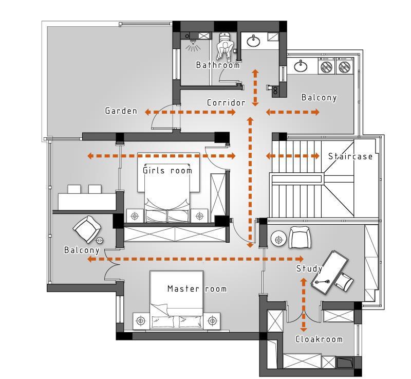 复式空间优化案例 | 阳光绿意下的美式轻奢家庭生活-75