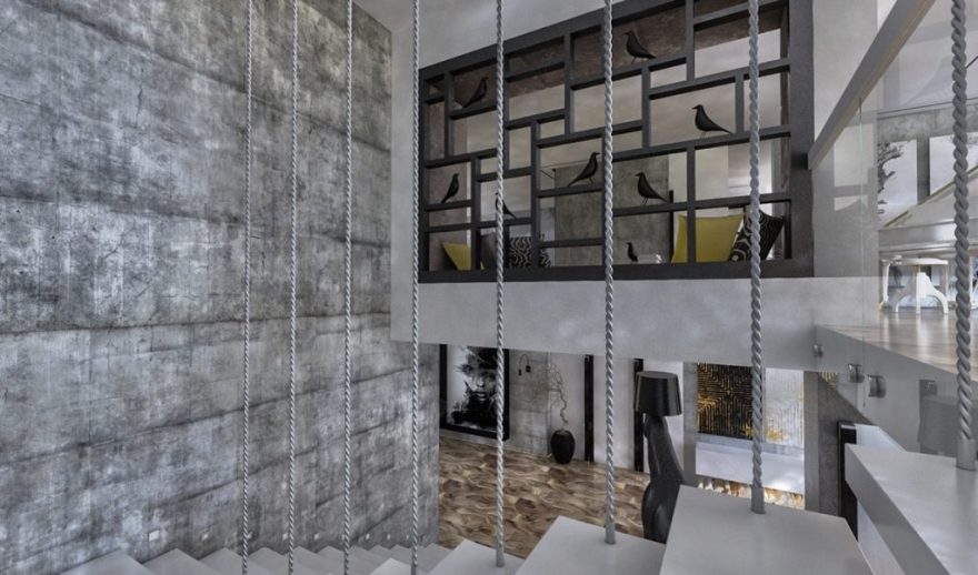 莫斯科奢华双层联排别墅设计-36