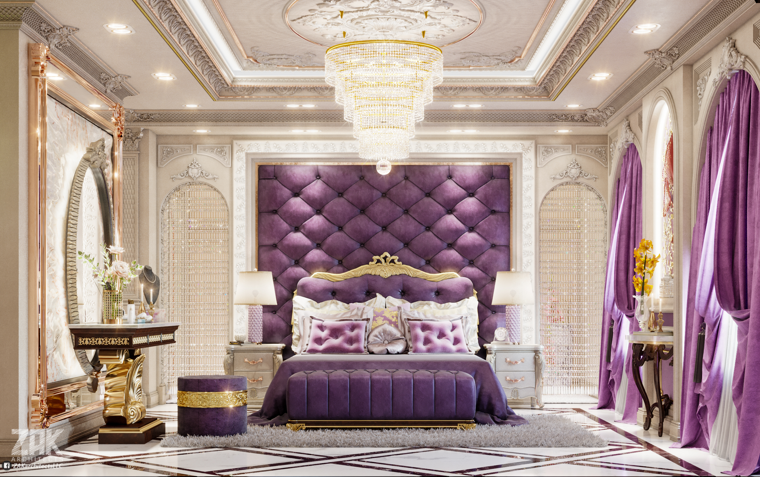 经典主卧室室内丨阿曼丨ZAK Architects-7